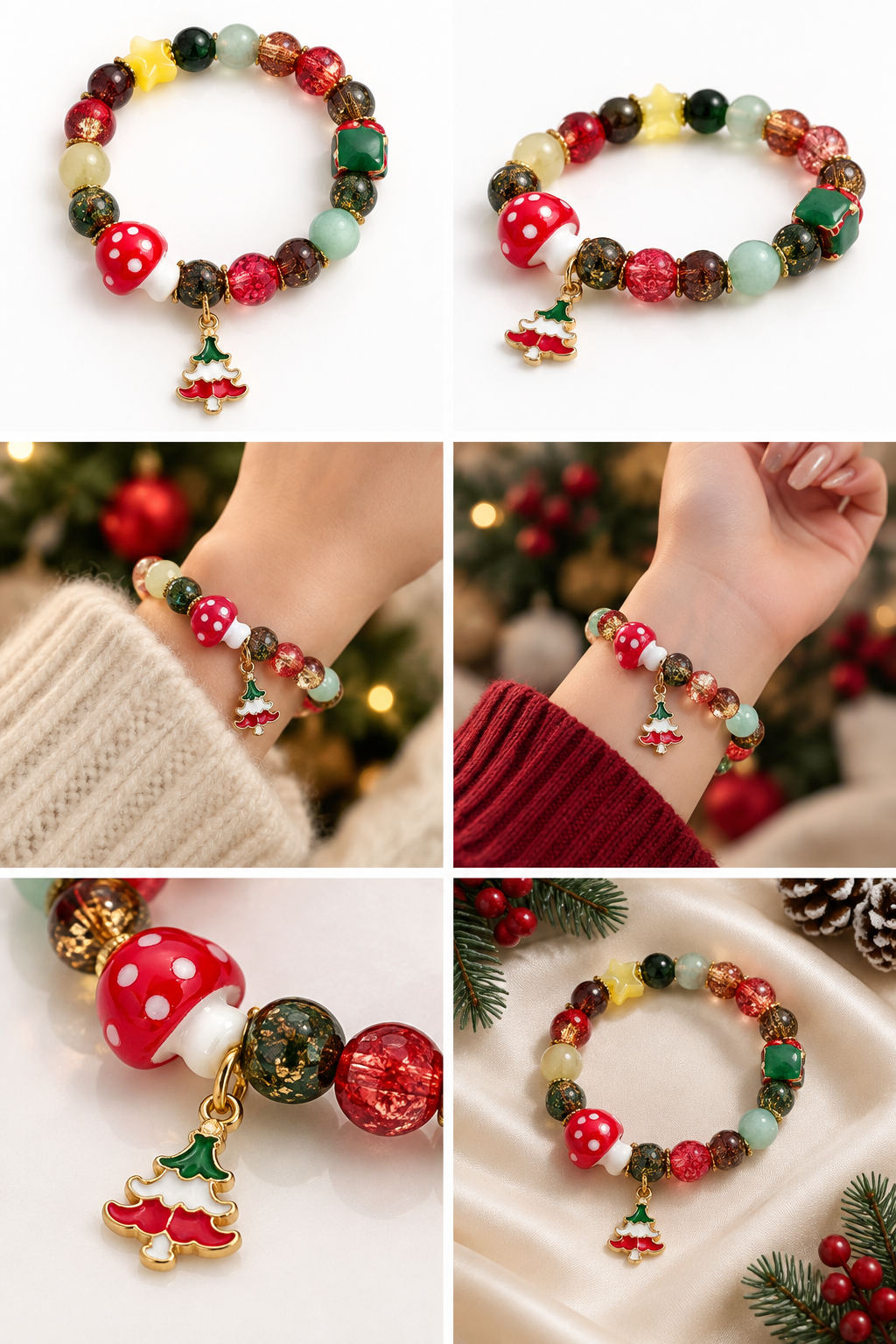 Christmas Bloom Bead Bracelet lifestyle photo 6
