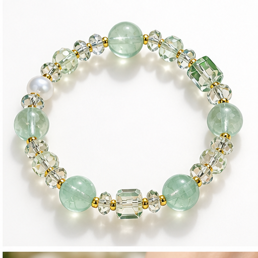 Green Crystal Bead Bracelet lifestyle photo 5