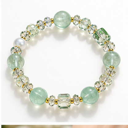 Green Crystal Bead Bracelet lifestyle photo 5
