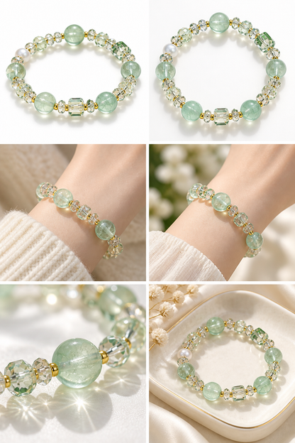 Green Crystal Bead Bracelet lifestyle photo 6