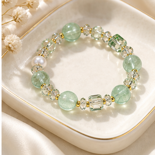 Green Crystal Bead Bracelet lifestyle photo 3