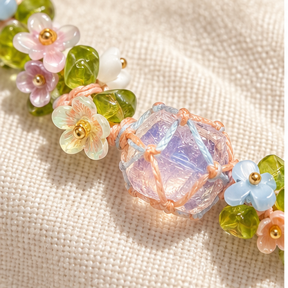 Macrame Crystal Wreath Bracelet lifestyle photo 5