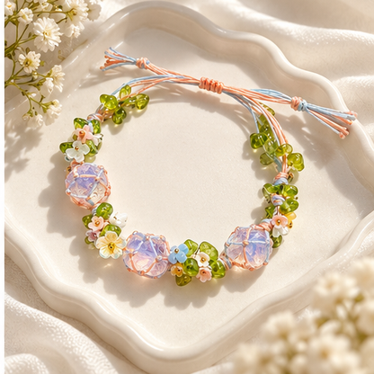Macrame Crystal Wreath Bracelet lifestyle photo 4