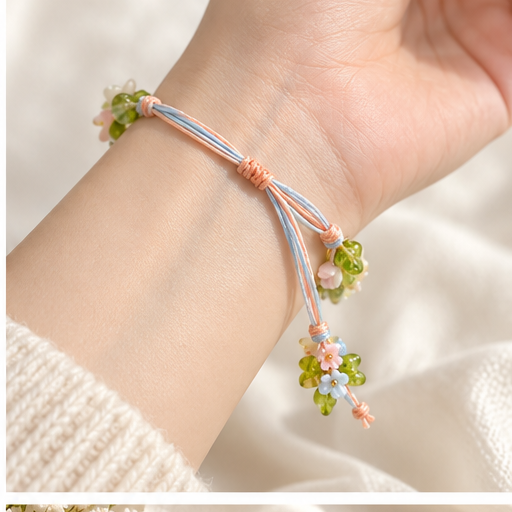 Macrame Crystal Wreath Bracelet lifestyle photo 3