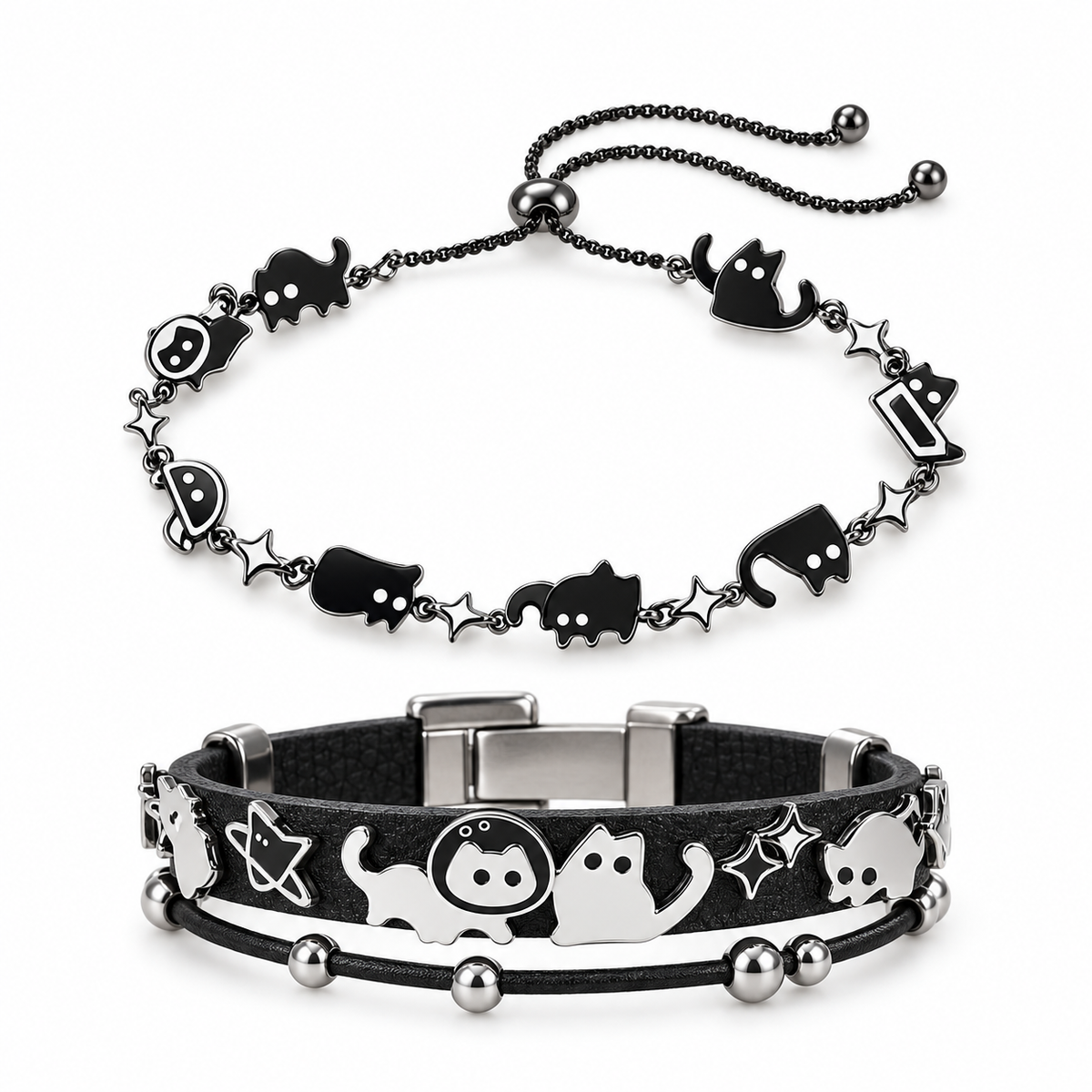 Midnight Cat Layered Bracelet Set lifestyle photo 5