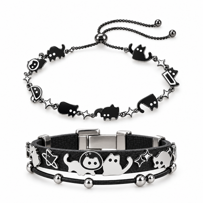 Midnight Cat Layered Bracelet Set lifestyle photo 5