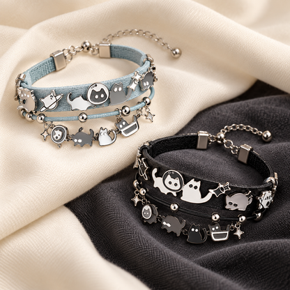 Midnight Cat Layered Bracelet Set lifestyle photo 4