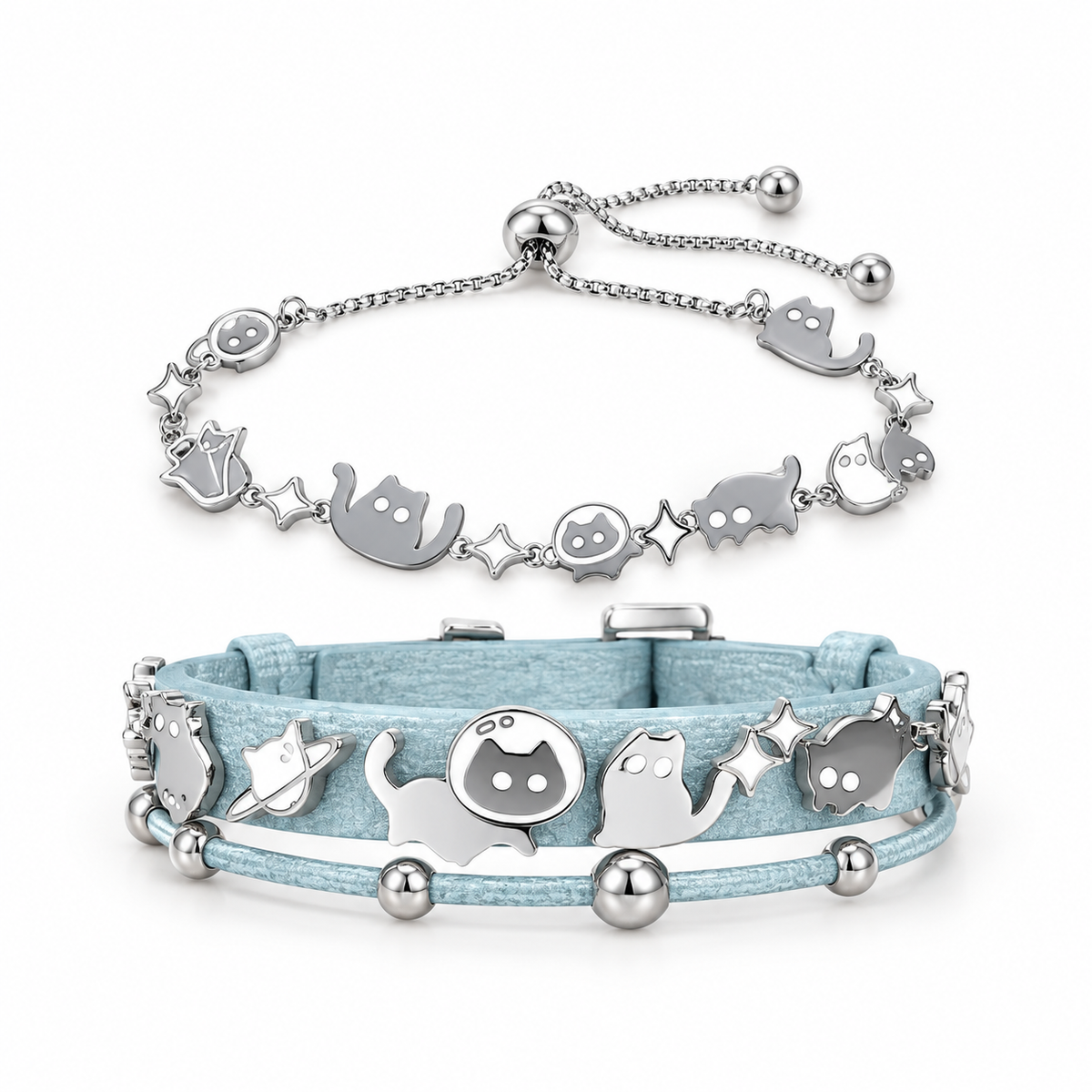 Midnight Cat Layered Bracelet Set lifestyle photo 6