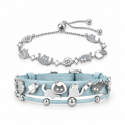 Midnight Cat Layered Bracelet Set lifestyle photo 6