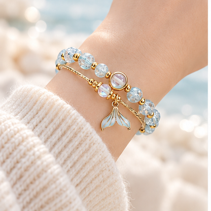 Ocean Mermaid Tail Crystal Bracelet lifestyle photo 1