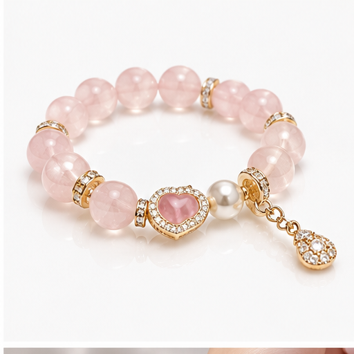 Pink Glitter Bead Bracelet lifestyle photo 5