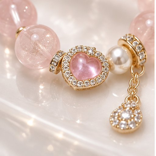 Pink Glitter Bead Bracelet lifestyle photo 4
