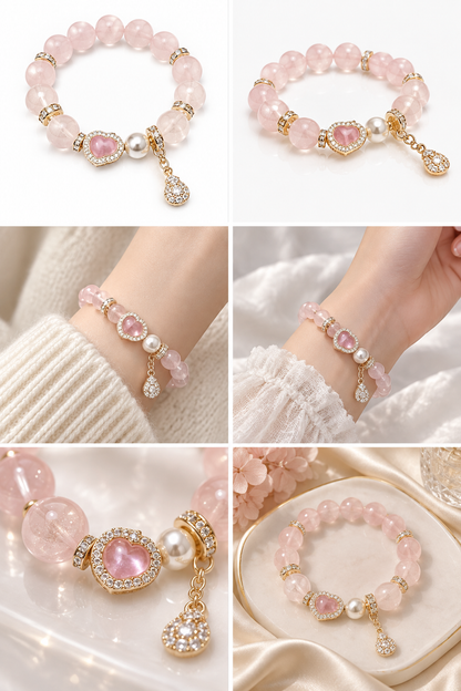 Pink Glitter Bead Bracelet lifestyle photo 6