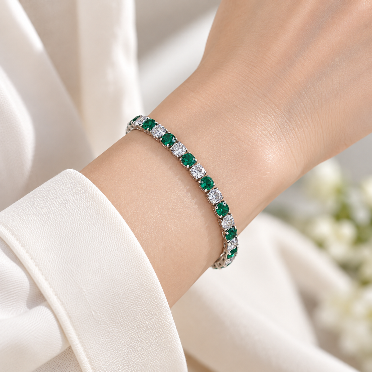 Single Row Zircon Tennis Bracelet lifestyle photo 2