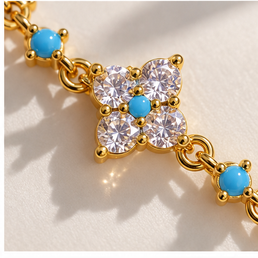 Vintage Sparkle Clover Bracelet lifestyle photo 7