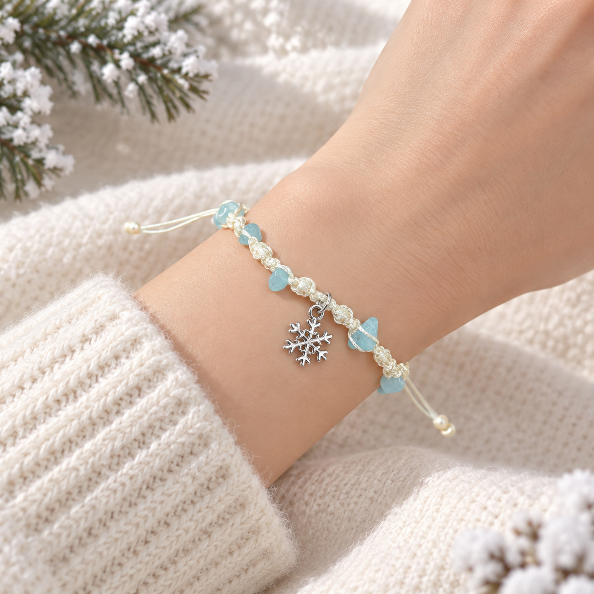 Winter Snowflake Cord Bracelet lifestyle photo 1